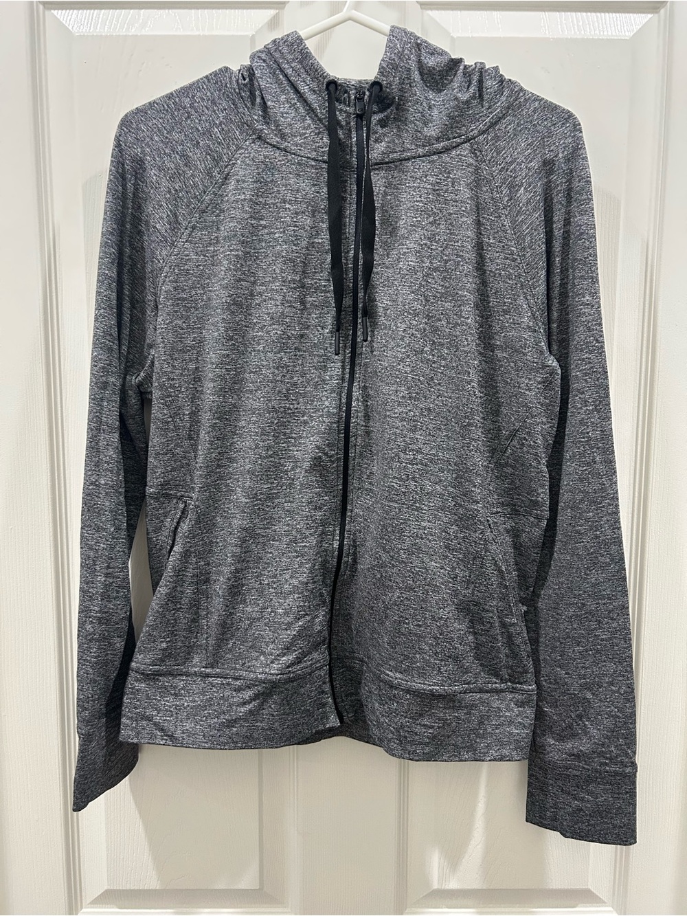 GAP Heather Gray Full-Zip Hooded Jacket